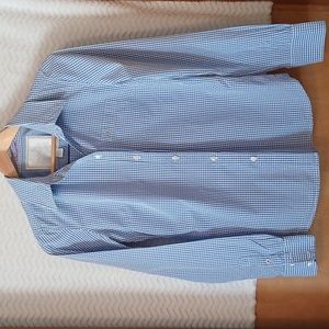 EUC Blouse American Eagle Light blue and white gingham check